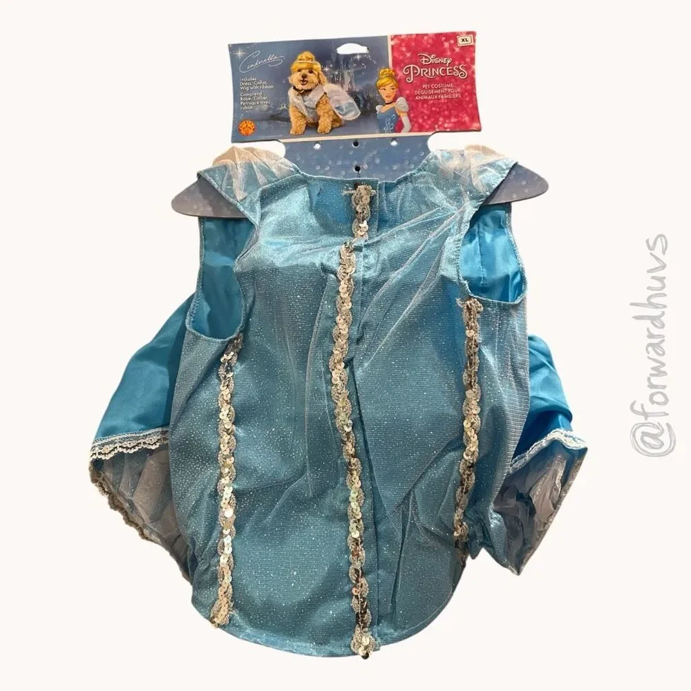 Rubie’s Disney Princess Cinderella Dog Costume Blue Dress XL